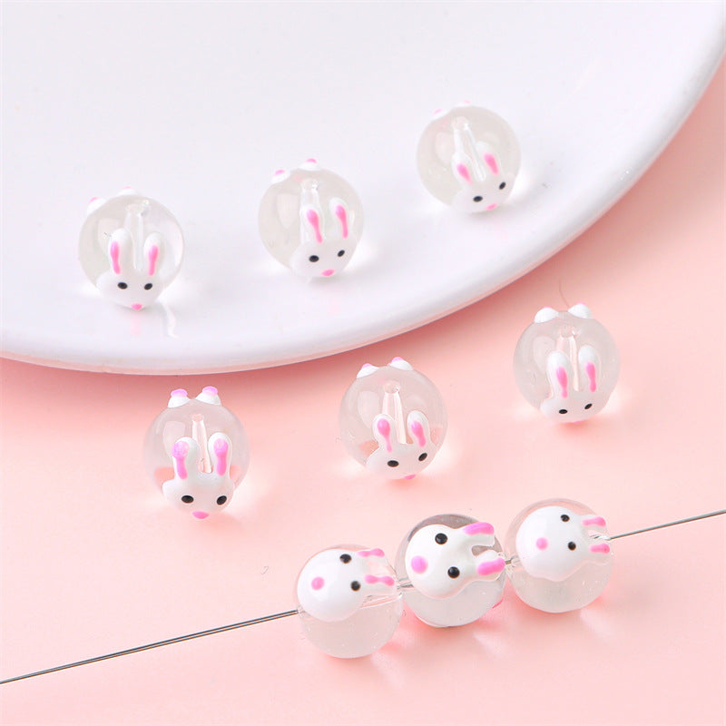 Wholesale 2PCS/Pack 12MM Glass Flower Beads Aperture 1mm